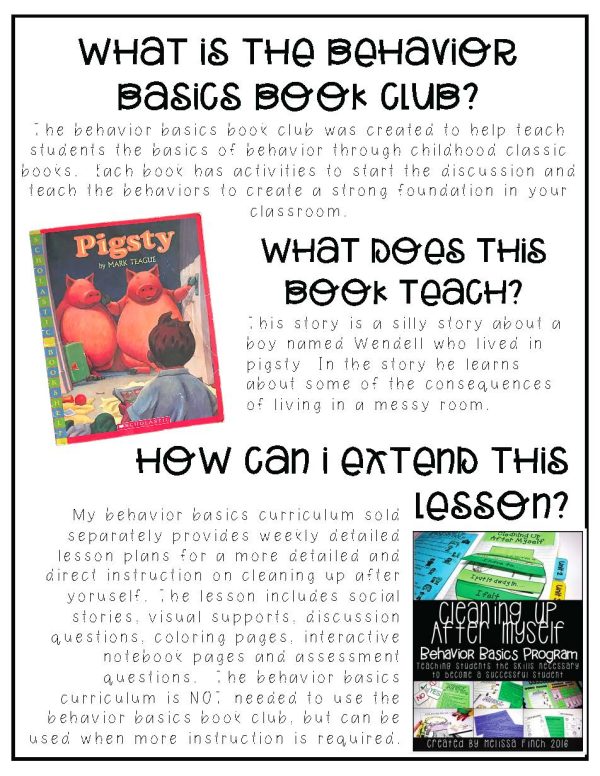 Pigsty- Behavior Basics Book Club - Image 4