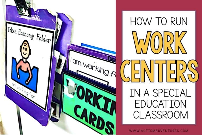 How to Run Work Centers in a Special Education Classroom