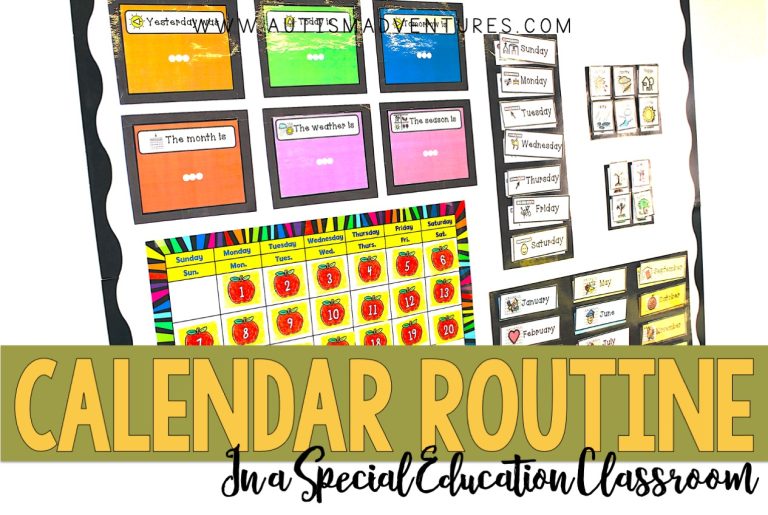 Calendar Routine in a Special Education Classroom